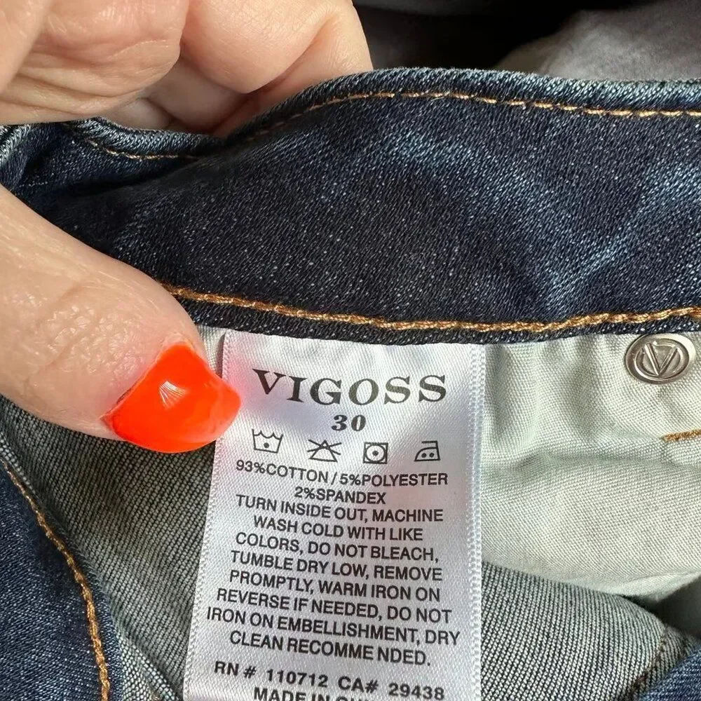 Vigoss Womens Jagger Distressed Skinny Jeans size 30